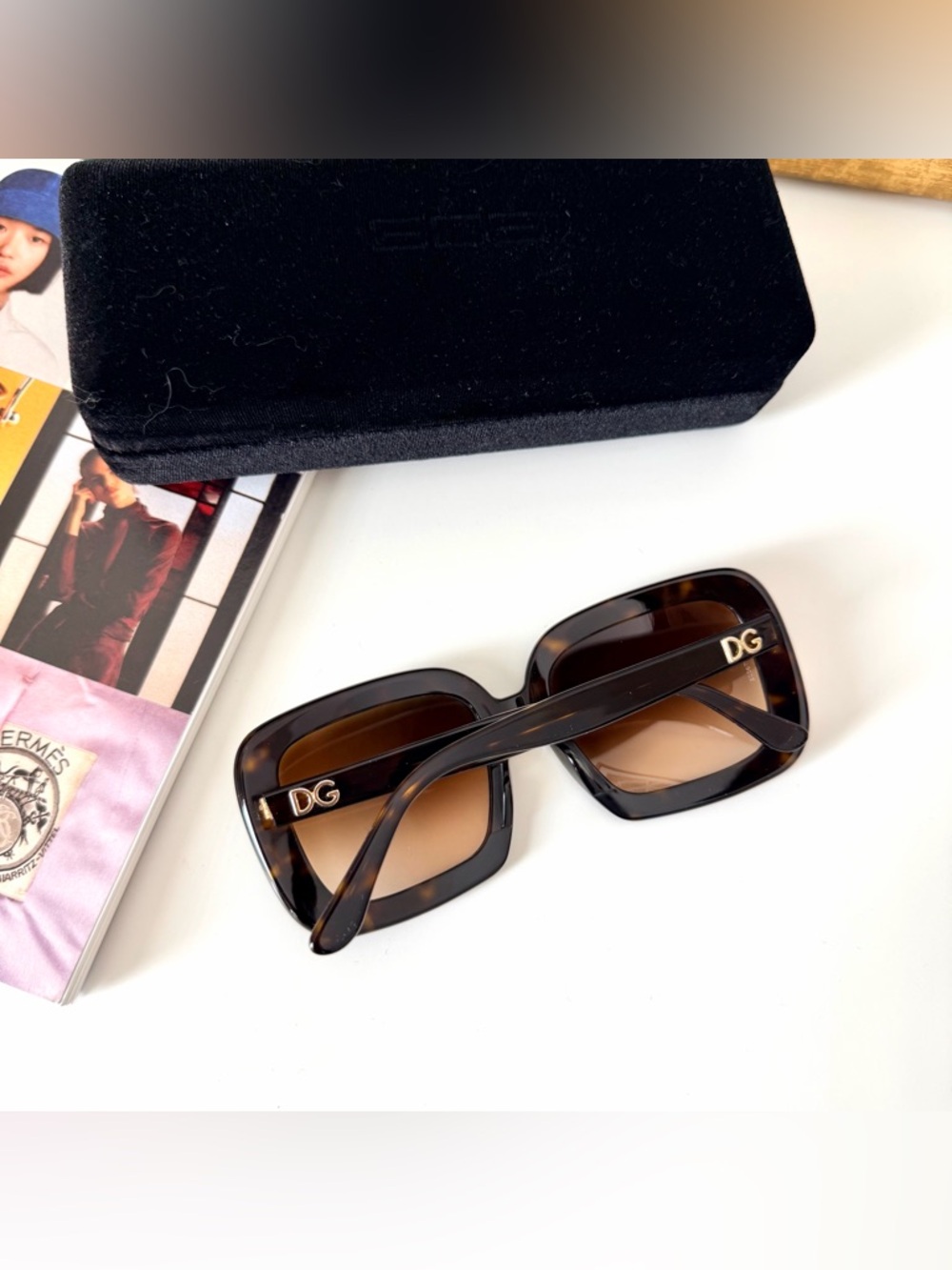 Vintage Dolce & Gabbana Havana Oversized Square Sunglasses - Picture 6 of 9